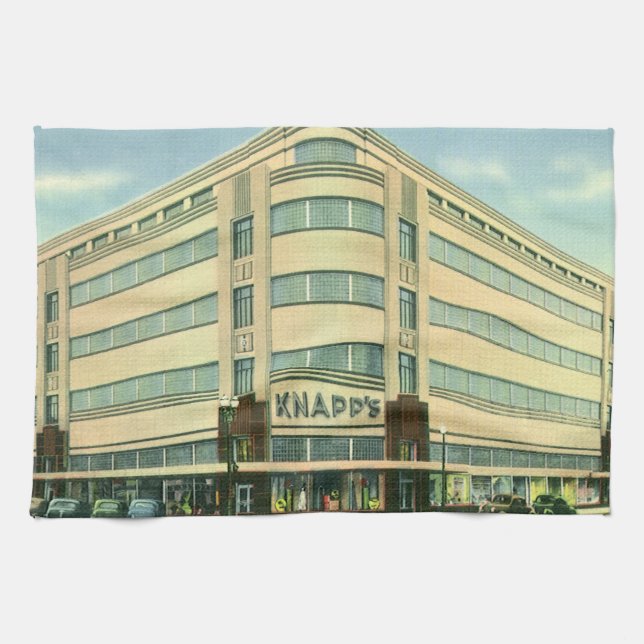 Vintages Geschäft, Kaufhaus Knapp Geschirrtuch (Horizontal)