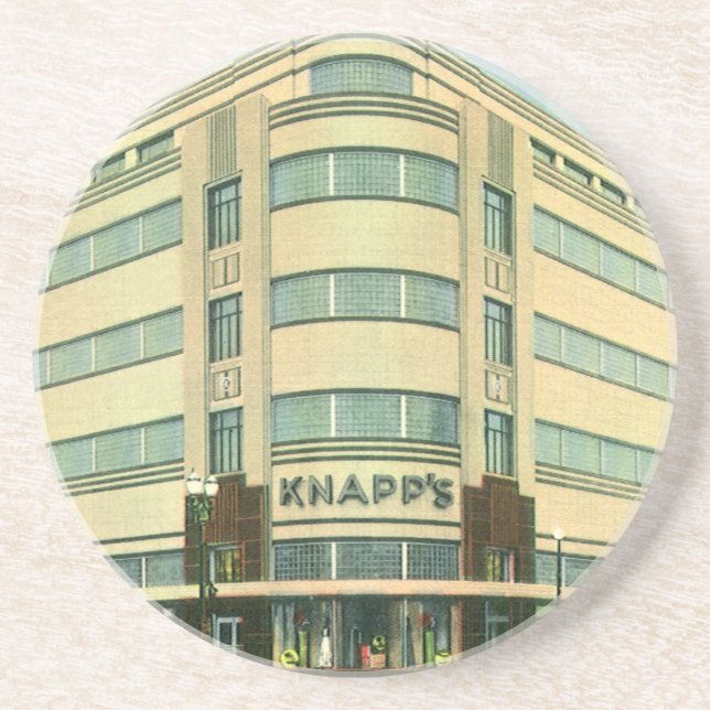 Vintages Geschäft, Kaufhaus Knapp Untersetzer (Vorne)