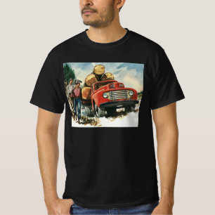 Vintages Geschäft, LKW-Logging mit Lumberjacks T-Shirt