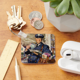 Vintages Geschäft, Postbote Schlüsselanhänger