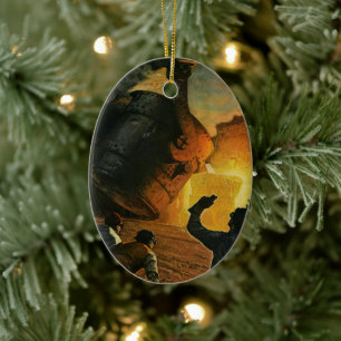 Vintages Geschäft, Stahlindustrie Keramik Ornament