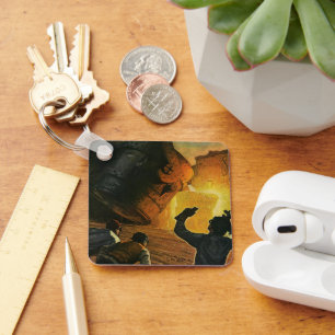 Vintages Geschäft, Stahlindustrie Schlüsselanhänger