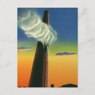 Vintages Geschäft, Steam Whistle Factory Sunrise Postkarte