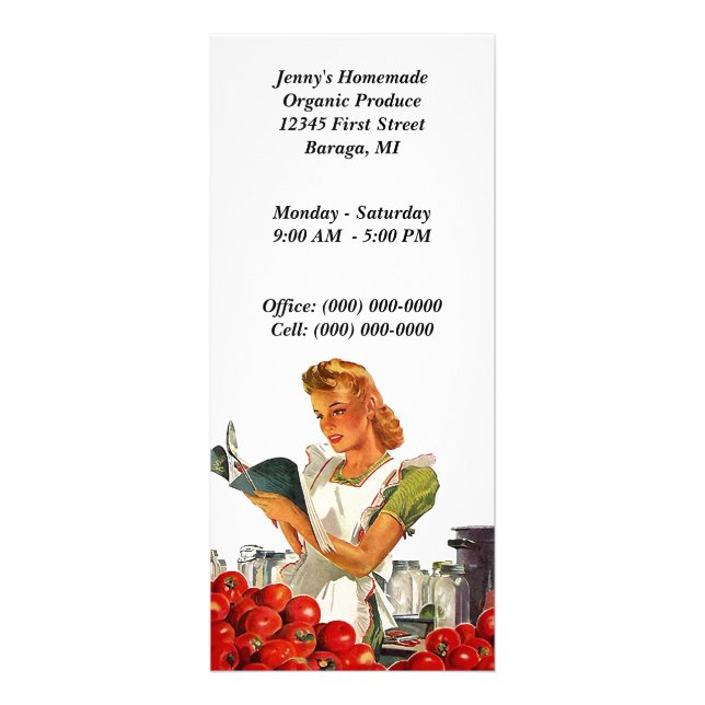 Vintages Geschäfts-Zuhause-einmachende Werbekarte (Vorne)