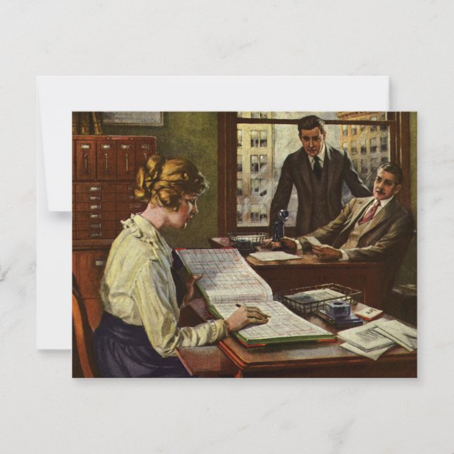 Vintages Geschäftstreffen, Büro mit Führungskräfte (Vorderseite)