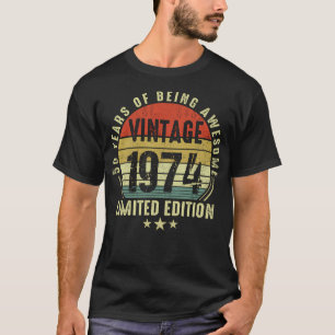 Vintages Geschenk 1974 50. Geburtstag Geschenk ges T-Shirt