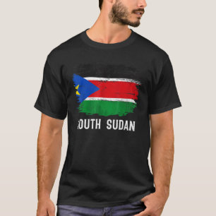 Vintages Geschenk an die Südsudan-Flagge T-Shirt