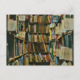 Vintages Geschenk für Buchliebhaber Postkarte