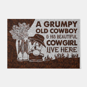 Vintages Geschenk für Cowboy, Cowboy Design Fußmatte