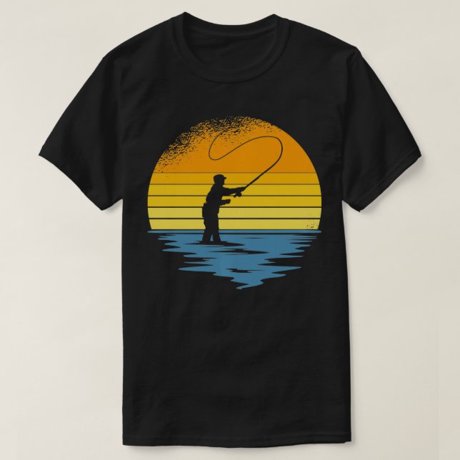 Vintages Geschenk für den Fischfang T-Shirt (Design vorne)
