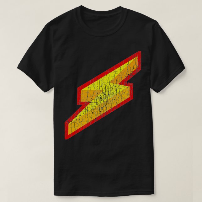 Vintages Geschenk für den roten Blitz T-Shirt (Design vorne)
