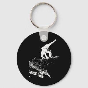Vintages Geschenk für Snowboarder Wintersport Desi Schlüsselanhänger