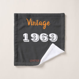 Vintages Geschenk von 1969 Badhandtuch Set