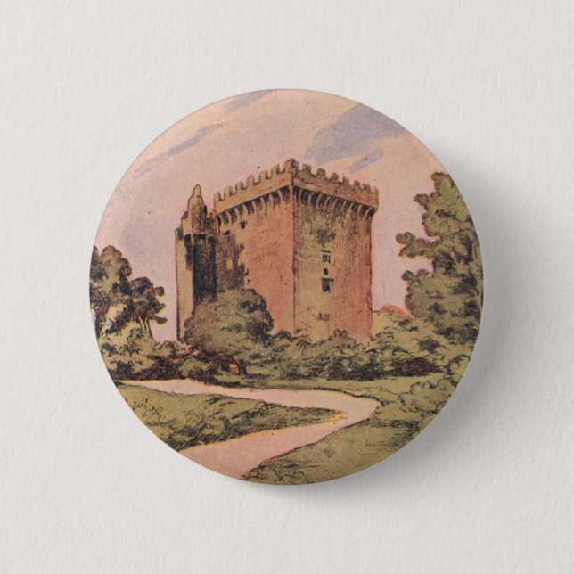 Vintages Geschwätz-Schloss Button (Vorderseite)
