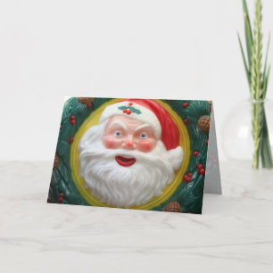 Vintages Gesicht des Weihnachtsmannes Feiertagskarte