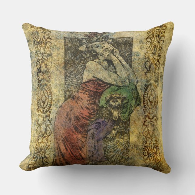 Vintages Gewartet Dekor Kissen (Vorderseite)