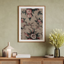 Vintages Gewebe mit Blumenmuster, decouptiertes Ge