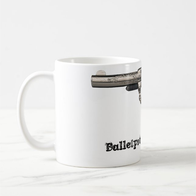Vintages Gewehr-kugelsichere Kaffee-Tasse Kaffeetasse (Links)