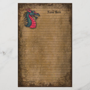 Vintages gezeichnetes Papier Drache-Browns