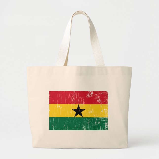 Vintages Ghana Jumbo Stoffbeutel (Vorne)