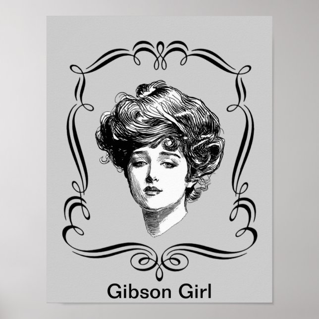 Vintages Gibson Girl Art Poster (Vorne)