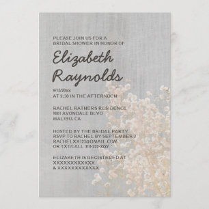 Vintages Gipskraut Bridal Dusche Einladungen