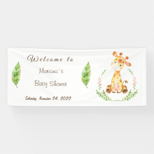 Vintages Giraffe Baby Showbanner Banner