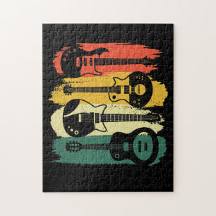Vintages Gitarrengeschenk für Men Women Music Ban Puzzle