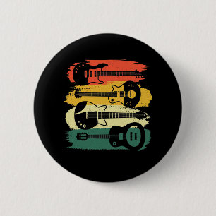 Vintages Gitarrengeschenk für Men Women Music Band Button