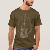 Vintages Gitarrenshirtgo, wo die Gitarre spielt