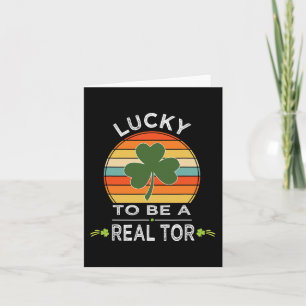 Vintages Glück, ein Realtor St Patrick Day Geschen Karte
