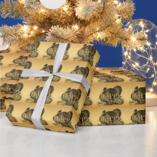 Vintages Glück für die Türkei Thanksgiving Wrappin Geschenkpapier