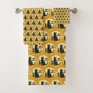 Vintages Glück Halloween Badezimmer Dekoration Bla Badhandtuch Set