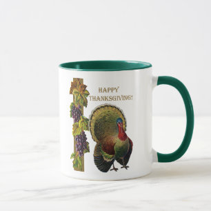 Vintages Glück Thanksgiving Türkei Tasse