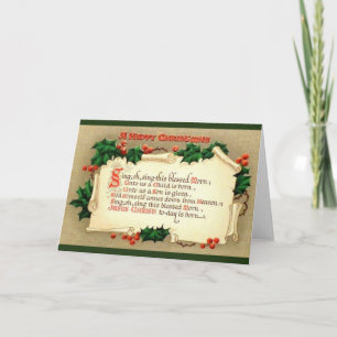 Vintages Glück Weihnachten Religiöse Grußkarte