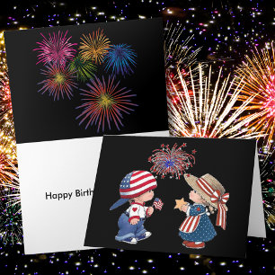 Vintages Glück zum Geburtstag Amerika Schwarzer Gr Karte