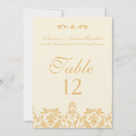 Vintages Gold, antike Tischkarten Einladung
