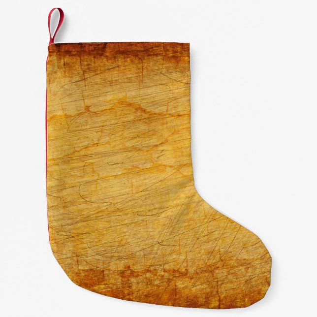 Vintages Gold Kleiner Weihnachtsstrumpf (Vorderseite)