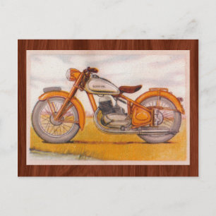 Vintages Gold-Socovel-Motorrad drucken Postkarte