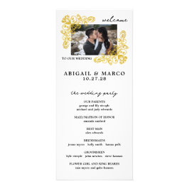 Vintages Gold-Zeremonie-Programm Werbekarte