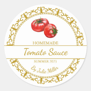 Vintages Goldmedaille für Tomatensauce Runder Aufkleber