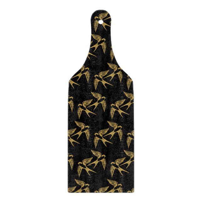 Vintages Goldschatten-Muster Schneidebrett (Vorderseite)