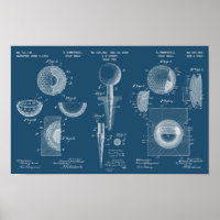 Vintages Golf Patent Poster 1 Cyanograph