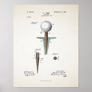 Vintages Golf T-Shirt Patent 1899 Poster