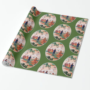 Vintages Golf Wrapping Paper Geschenkpapier