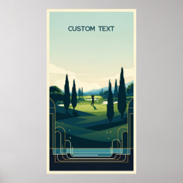 Vintages Golfer-Geschenk für benutzerdefinierten T Poster