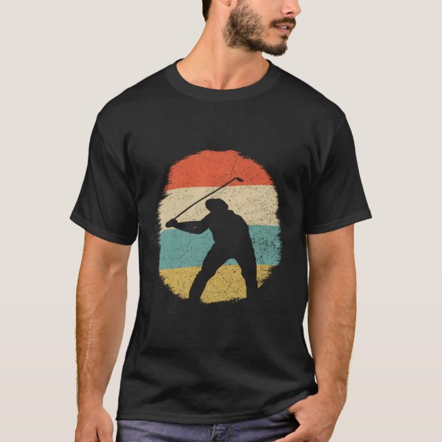 Vintages Golfgeschenk Golf Swing Golfspielen T-Shirt (Vorderseite)