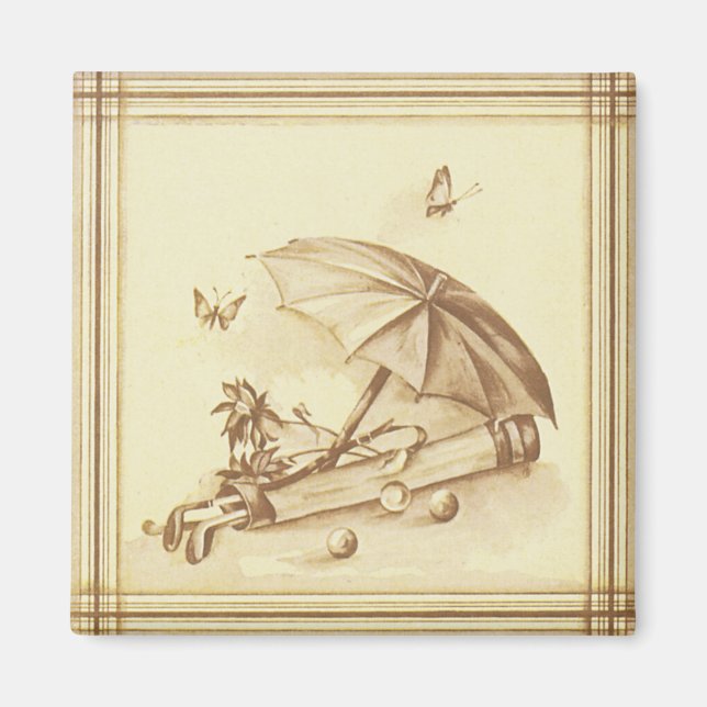 Vintages Golfmagnet Magnet (Vorne)