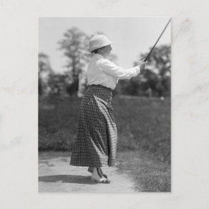 Vintages Golfspielen von Frauen, 1910er Postkarte