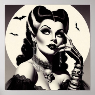 Vintages Goth-Button Poster